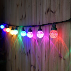 Ghirlanda luminoasa Hoff, 40 LED-uri cu lumina multicolora + calda, 4.5 m, controler, interior / exterior