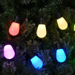 Ghirlanda luminoasa smart Hoff iDeal, interior / exterior, 10 LED-uri RGB, 4.5 m, aplicatie iDeal LED, telecomanda