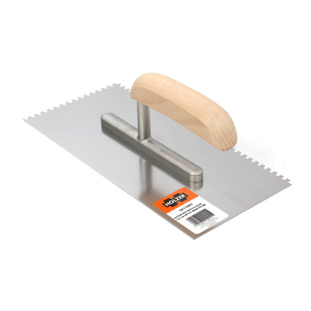 Gletiera inox Holzer 331, cu dinti de 4 mm, 27 x 13 cm