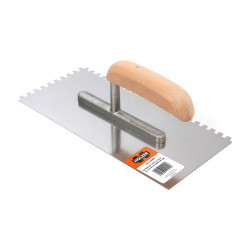 Gletiera inox Holzer 332, cu dinti de 6 mm, 27 x 13 cm