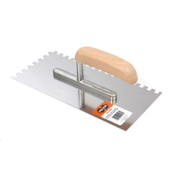 Gletiera inox Holzer 333, cu dinti de 8 mm, 27 x 13 cm
