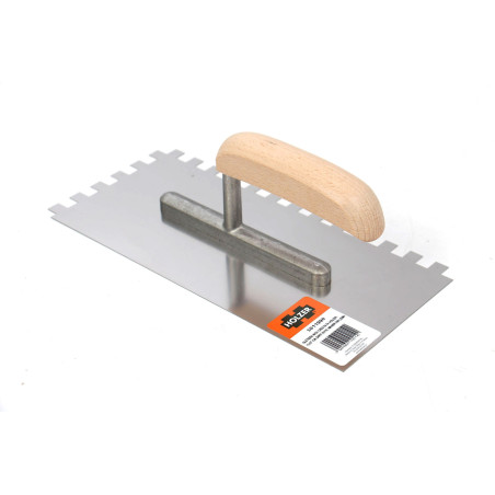 Gletiera inox Holzer 334, cu dinti de 10 mm, 27 x 13 cm