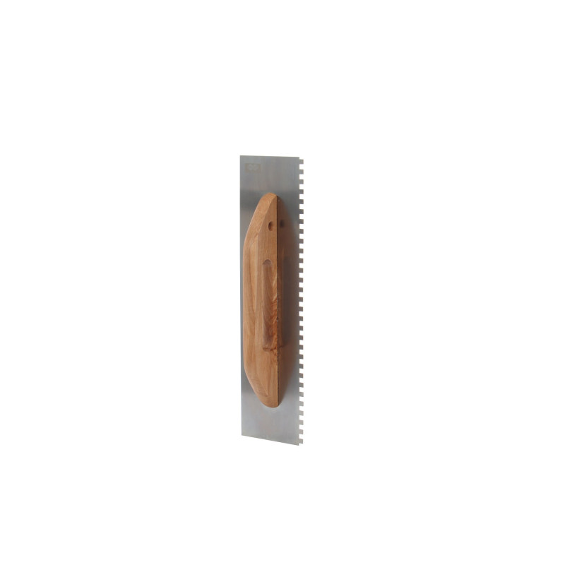 Gletiera inox Holzer, cu dinti de 8 mm, 48 x 13 cm