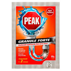 Granule pentru desfundarea tevilor Peak Out, forte, apa calda, 80 g