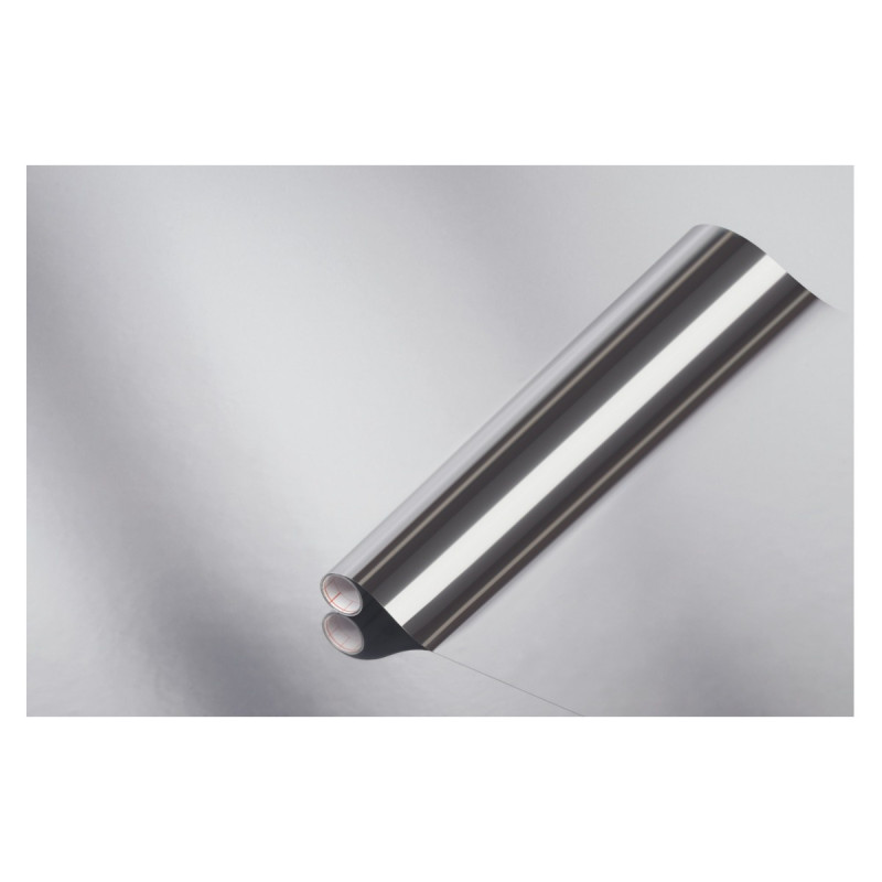 Autocolant unicolor 2150011, autoadeziv, efect oglinda, argintiu, 0.45 x 1.5 m