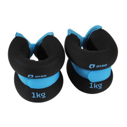 Greutati pentru incheieturi si glezne Qizo, neopren, 1 kg, set 2  buc