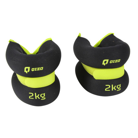 Greutati pentru incheieturi si glezne Qizo, neopren, 2 kg, set 2  buc