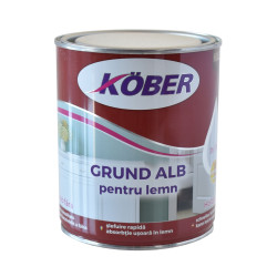 Grund pentru lemn, Kober cu slefuire rapida, alb, 0.75 L