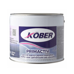 Grund pentru metal, Kober Primactiv, anticoroziv, interior / exterior, galben, 2.5 L