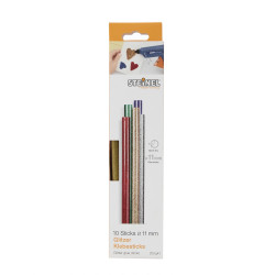 Bagheta adeziv cu sclipici, pentru lipire, Steinel Glitzer, 11 x 200 mm, set 10 bucati