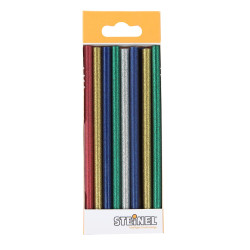 Bagheta adeziv cu sclipici, pentru lipire, Steinel Glitzer, 7 x 150 mm, set 16 bucati