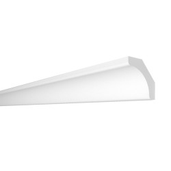 Bagheta decorativa polimer CHP2525, clasic, alb, 200 x 2.5 x 2.5 cm