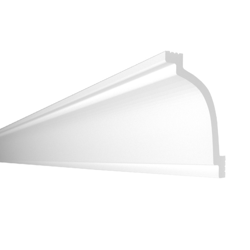 Bagheta decorativa polimer CHP7050, clasic, alb, 200 x 7 x 5 cm