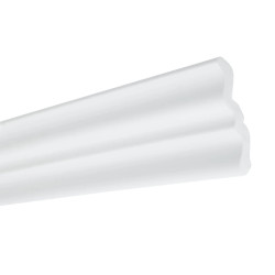 Bagheta decorativa polistiren C24 / 100, clasic, alb, 200 x 9.5 x 8.3 cm