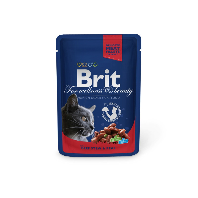 Hrana umeda pentru pisici, Brit, adult, carne de vita, 100g Hrana umeda pentru pisici, Brit, adult, carne de vita, 100g