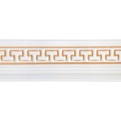 Bagheta decorativa polistiren CM17-RWG, clasic, alb + auriu, 200 x 9.5 cm
