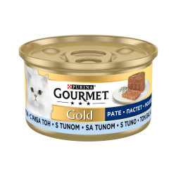 Hrana umeda pentru pisici, Gourmet Gold Mousse, adult, ton, 85g