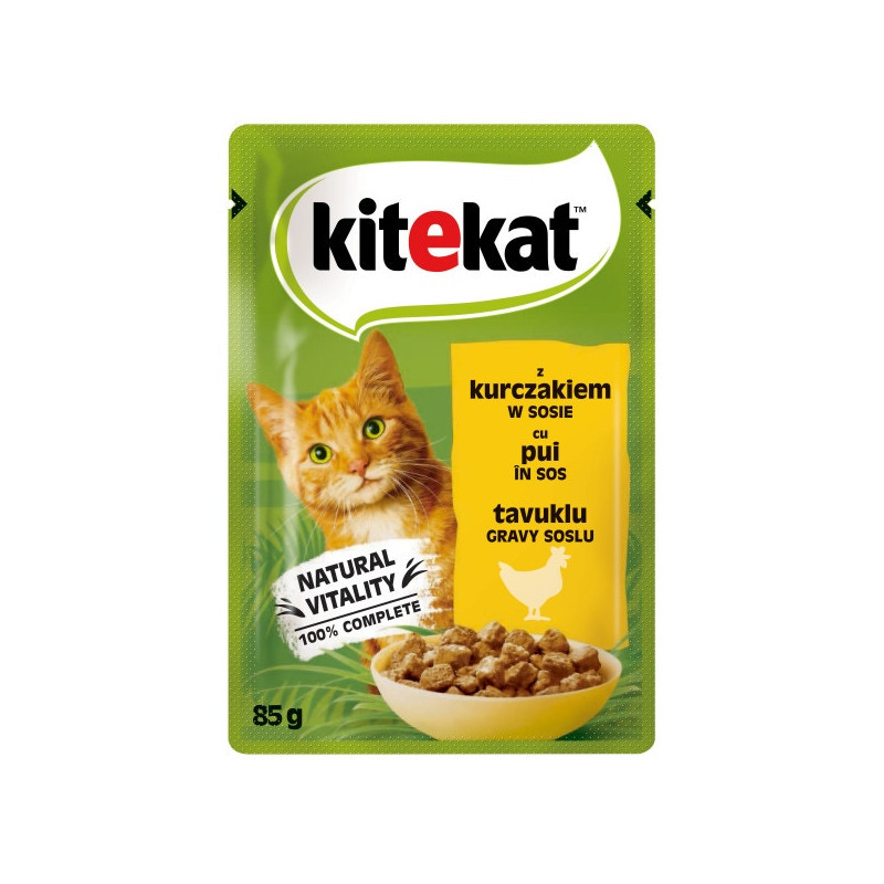 Hrana umeda pentru pisici, Kitekat, adult, carne de pui, 85 g Hrana umeda pentru pisici, Kitekat, adult, carne de pui, 85 g