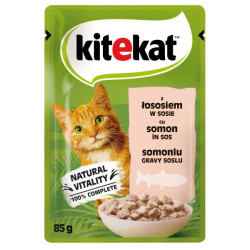 Hrana umeda pentru pisici, Kitekat, adult, somon, 85 g