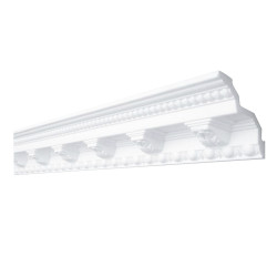 Bagheta decorativa polistiren Decosa TR33, modern, alb, 200 x 10 x 10 cm
