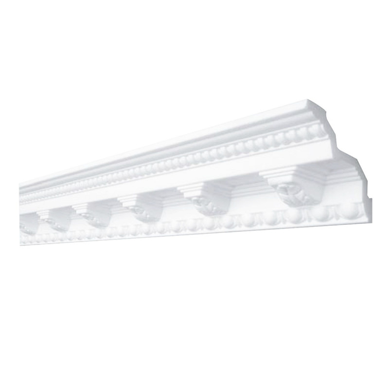 Bagheta decorativa polistiren Decosa TR33, modern, alb, 200 x 10 x 10 cm