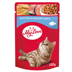 Hrana umeda pentru pisici, My Love, adult, peste, 100g