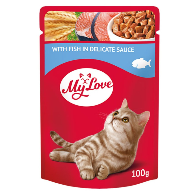 Hrana umeda pentru pisici, My Love, adult, peste, 100g Hrana umeda pentru pisici, My Love, adult, peste, 100g