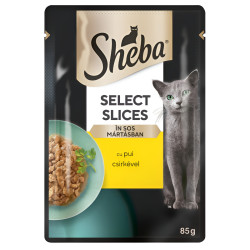Hrana umeda pentru pisici, Sheba, cu carne de pui, in sos, 85 g