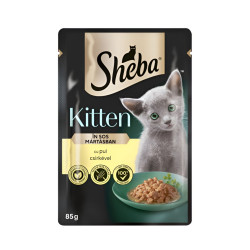 Hrana umeda pentru pisici Sheba, junior, carne de pui, in sos, 85 g