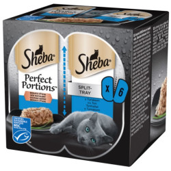 Hrana umeda pentru pisici Sheba Perfect Portions, adult, cu bucati de ton, 6 x 37.5 g