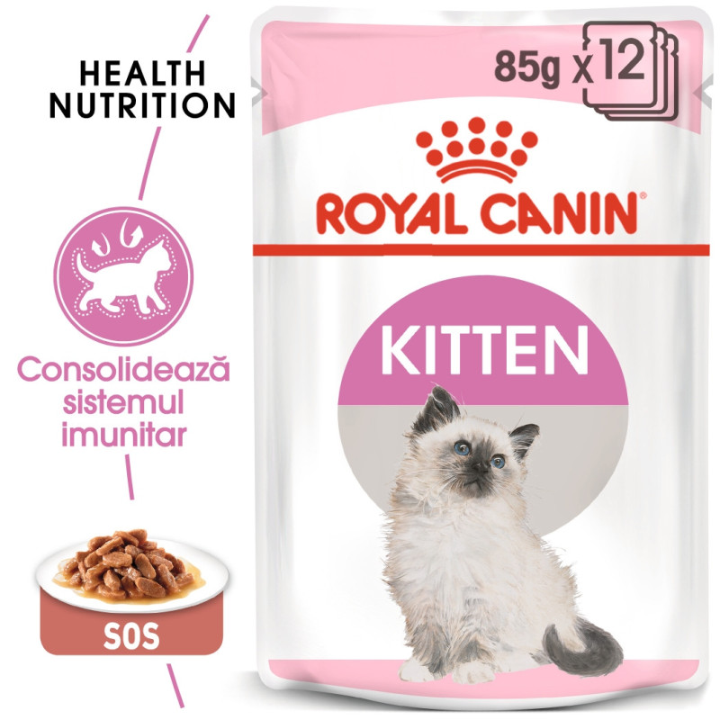 Hrana umeda pisica junior Royal Canin Kitten, in sos, 85 g