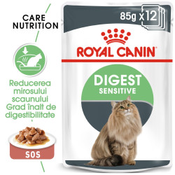 Hrana umeda pisica Royal Canin Digest Sensitive Care Adult, confort digestiv, in sos, 85 g