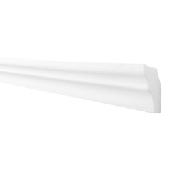 Bagheta decorativa polistiren LX25, modern, alb, 200 x 2.5 x 1.5 cm