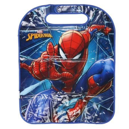 Husa scaun auto, protectie pentru copii, Marvel Spiderman, plastic, albastru + rosu, 56 x 45 x 0.5 cm