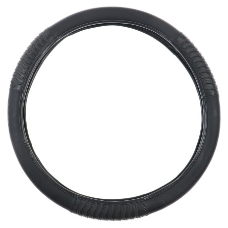 Husa volan auto Carbone 20322, piele sintetica, negru, D 37 - 39 cm