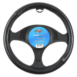 Husa volan auto Carmax, piele naturala, negru, D 37 - 41 cm