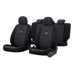 Huse scaune auto, Otom Smart, universale, textil, negru, set 11 bucati