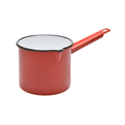 Ibric Vef, tabla emailata, rosu, 14 cm