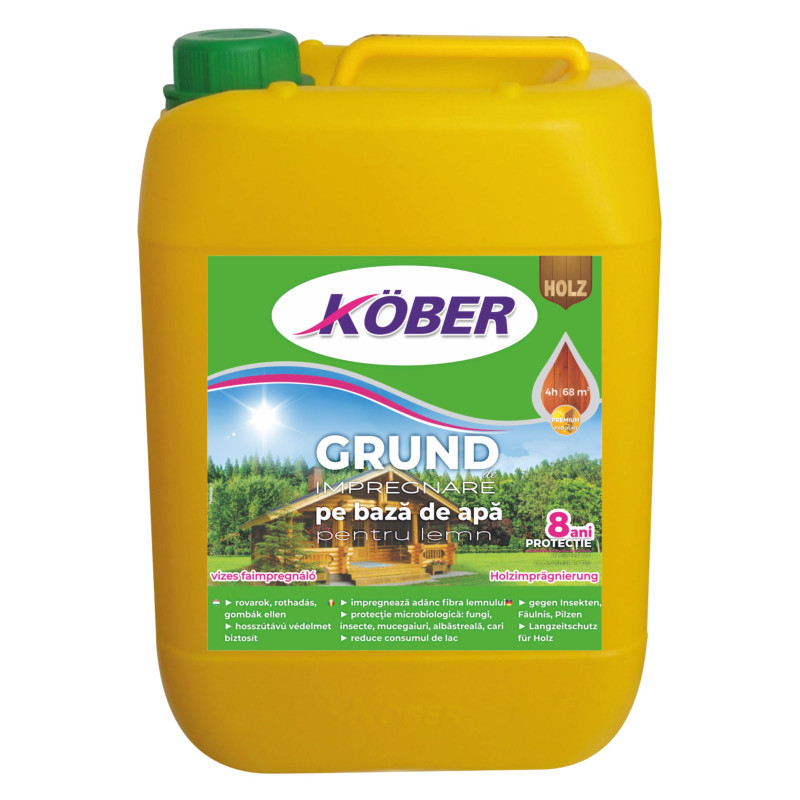 Impregnant pentru lemn Kober Ecolasure IG 8000, incolor, pe baza de apa, interior/exterior, 4 L