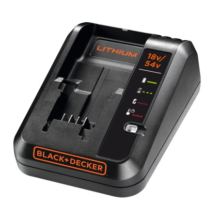 Incarcator rapid, Black+Decker DualVolt BDC2A-QW, 2 A, pentru acumulatori Li-Ion, 18 V si 54 V