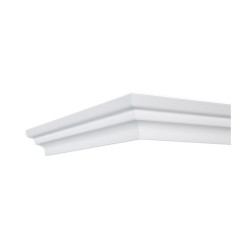 Bagheta decorativa polistiren X-7, modern, alb, 200 x 6.3 x 1.2 cm