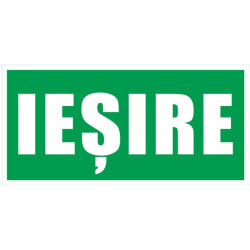 Indicator iesire Sun Prints, RO / EN, PVC, dreptunghiular, 20 x 10 cm