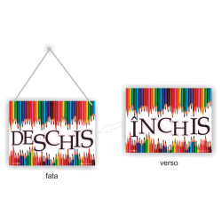 Indicator informare Inchis/ Deschis, PVC, 20 x 15 cm