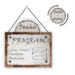 Indicator informare Inchis/ Deschis, PVC, 20 x 20 cm