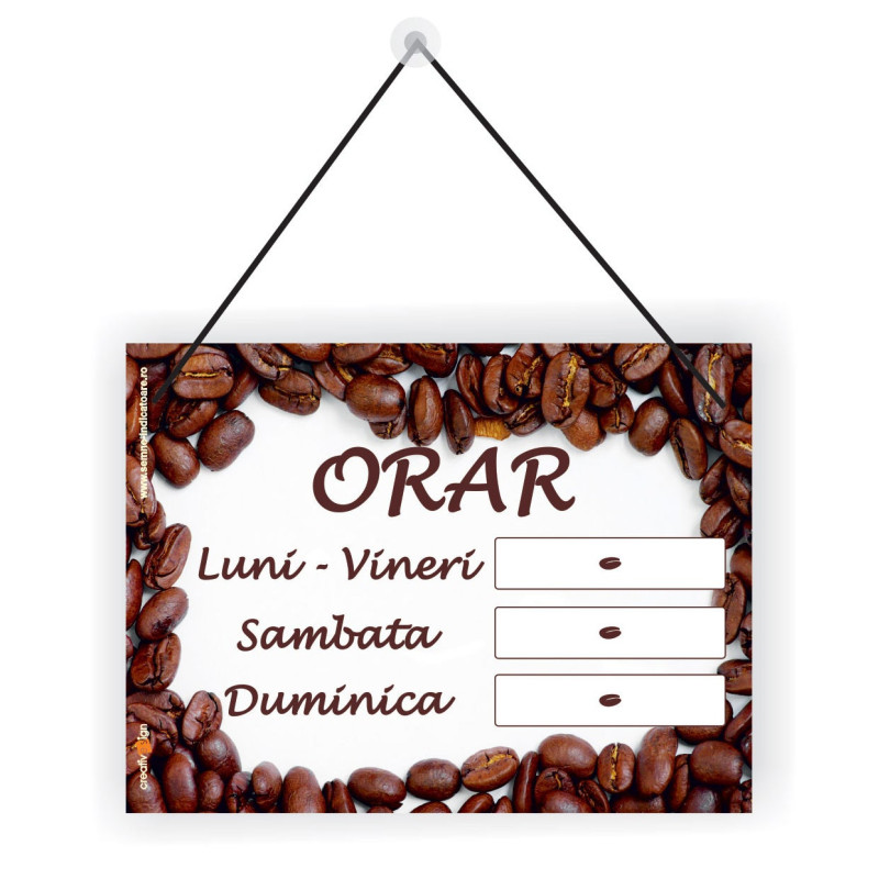 Indicator informare Program lucru, PVC, 20 x 15 cm