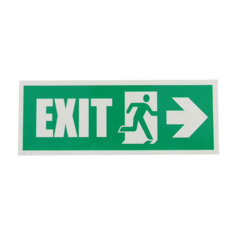Indicator luminescent Exit Dreapta, autocolant reflectorizant, 19.5 x 7.5 cm