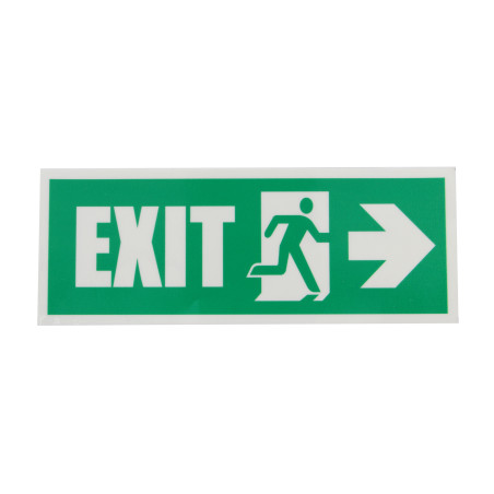 Indicator luminescent Exit Dreapta, autocolant reflectorizant, 19.5 x 7.5 cm