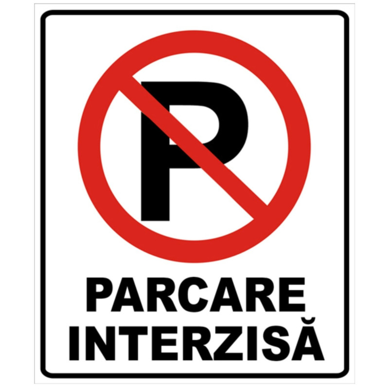 Indicator parcare interzisa Sun Prints, PVC, dreptunghiular, 16 x 19 cm Indicator parcare interzisa Sun Prints, PVC, dreptunghiular, 16 x 19 cm