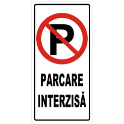 Indicator parcare interzisa Sun Prints, PVC, dreptunghiular, 19 x 38 cm