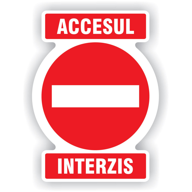 Indicator semnalizare Acces interzis, PVC, 30 x20 cm